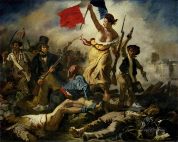  July Art - Liberty Leading the People 28th July 1830 Romantic Eugene Delacroix